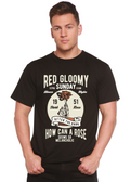 Red Gloomy Spun Bamboo® Men's Bamboo Viscose/Organic Cotton Short Sleeve Graphic T-Shirt