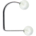 16G Clear Acrylic Glow in the Dark Lippy Loop Labret