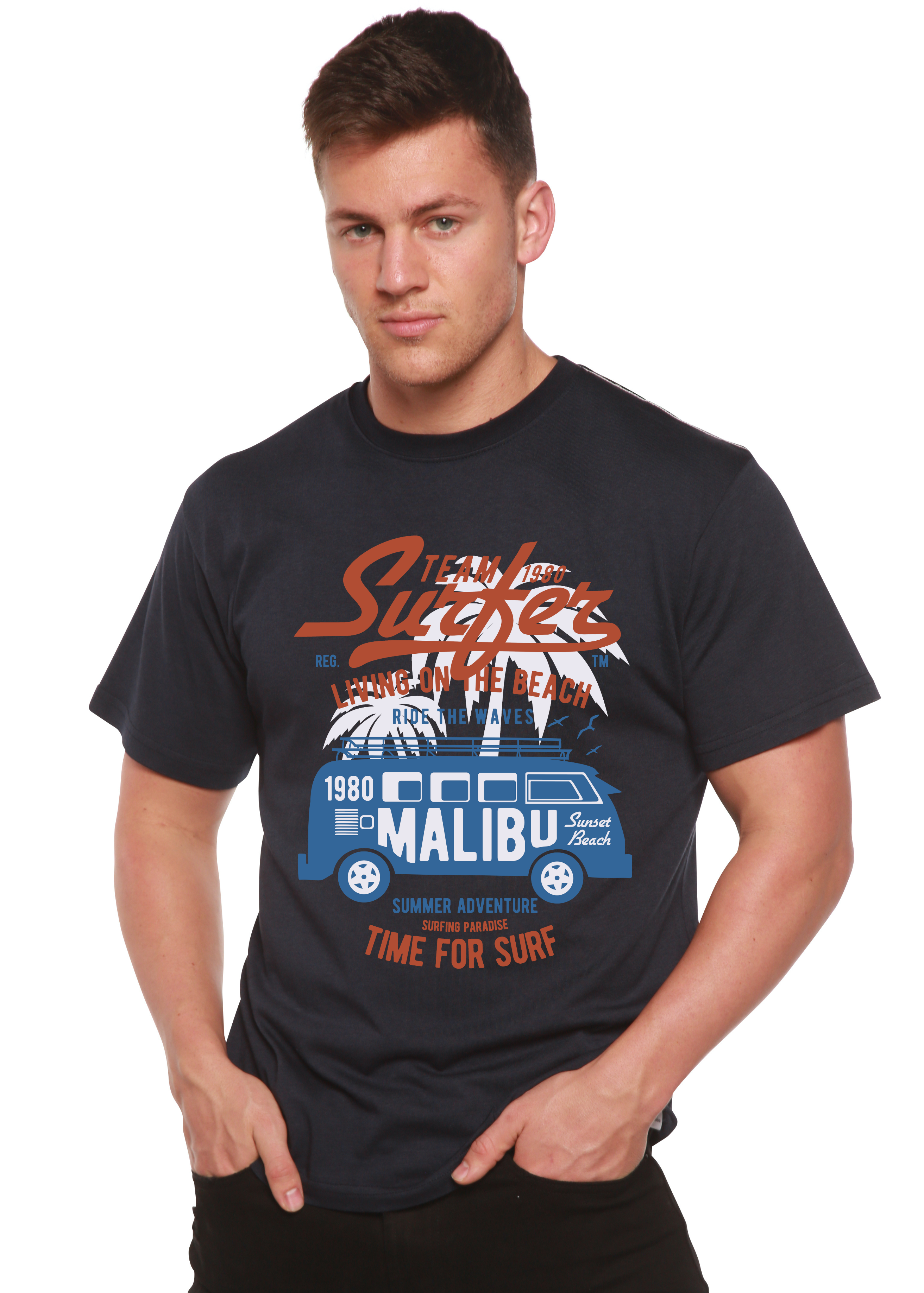 Team Surfer Spun Bamboo® Men's Bamboo Viscose/Organic Cotton Short Sleeve Graphic T-Shirt