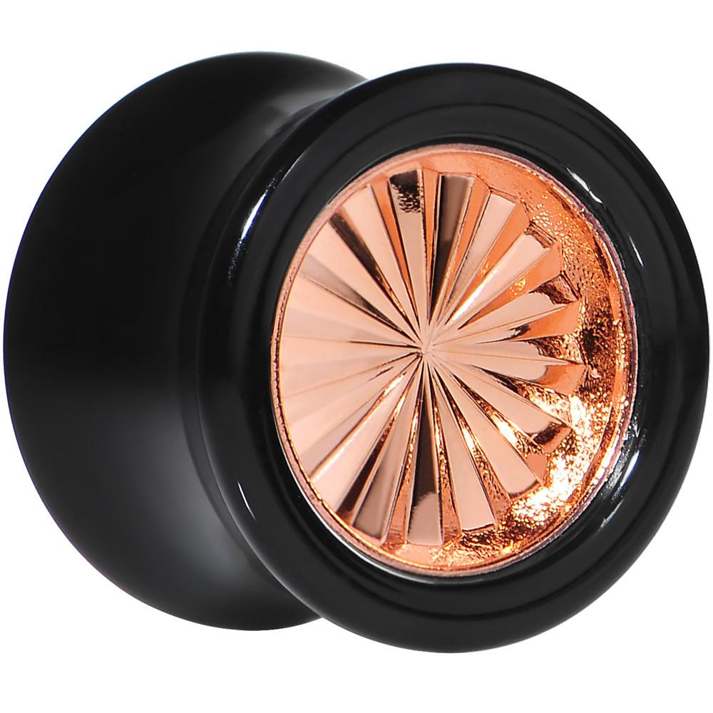 Black Acrylic Pink Flashy Tire Rim Saddle Plug 2G to 20mm