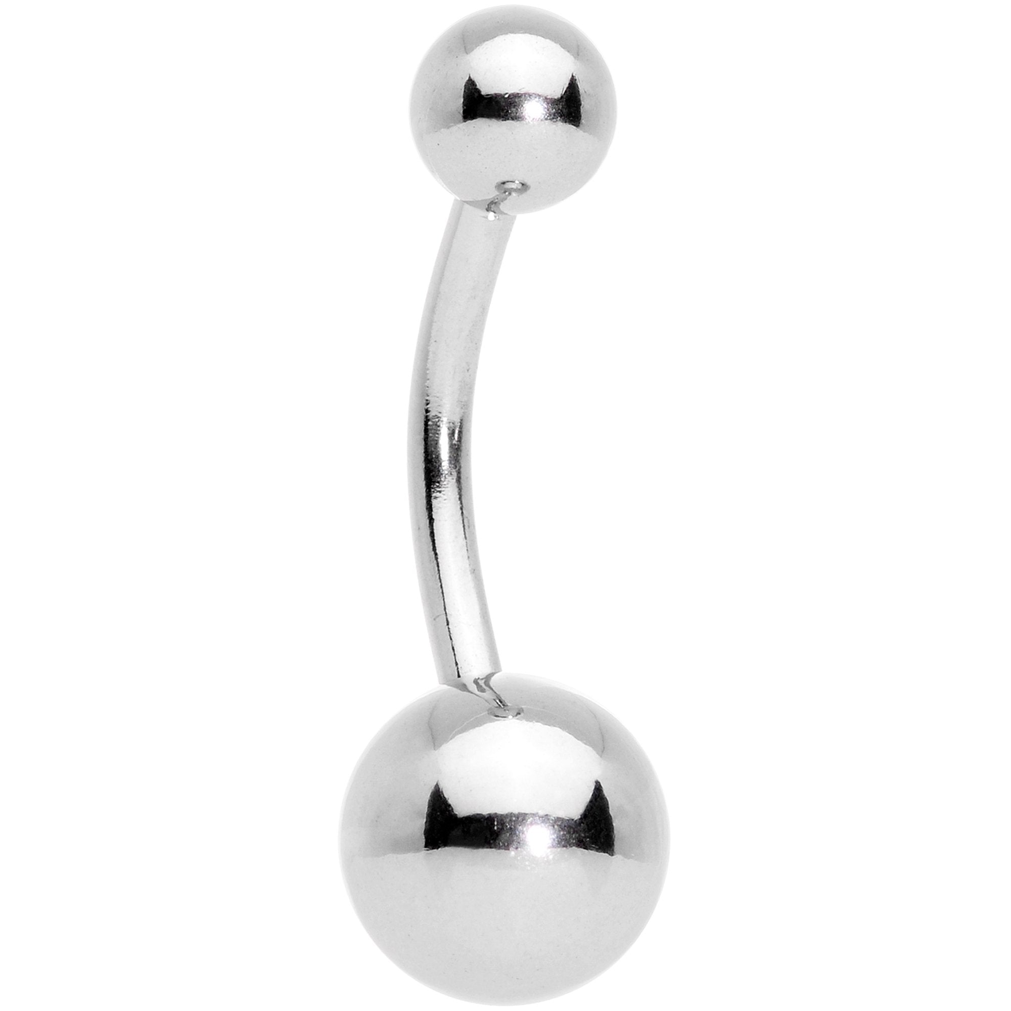 Clear Gem Gold Tone Winter Snowflake Belly Ring Set of 4