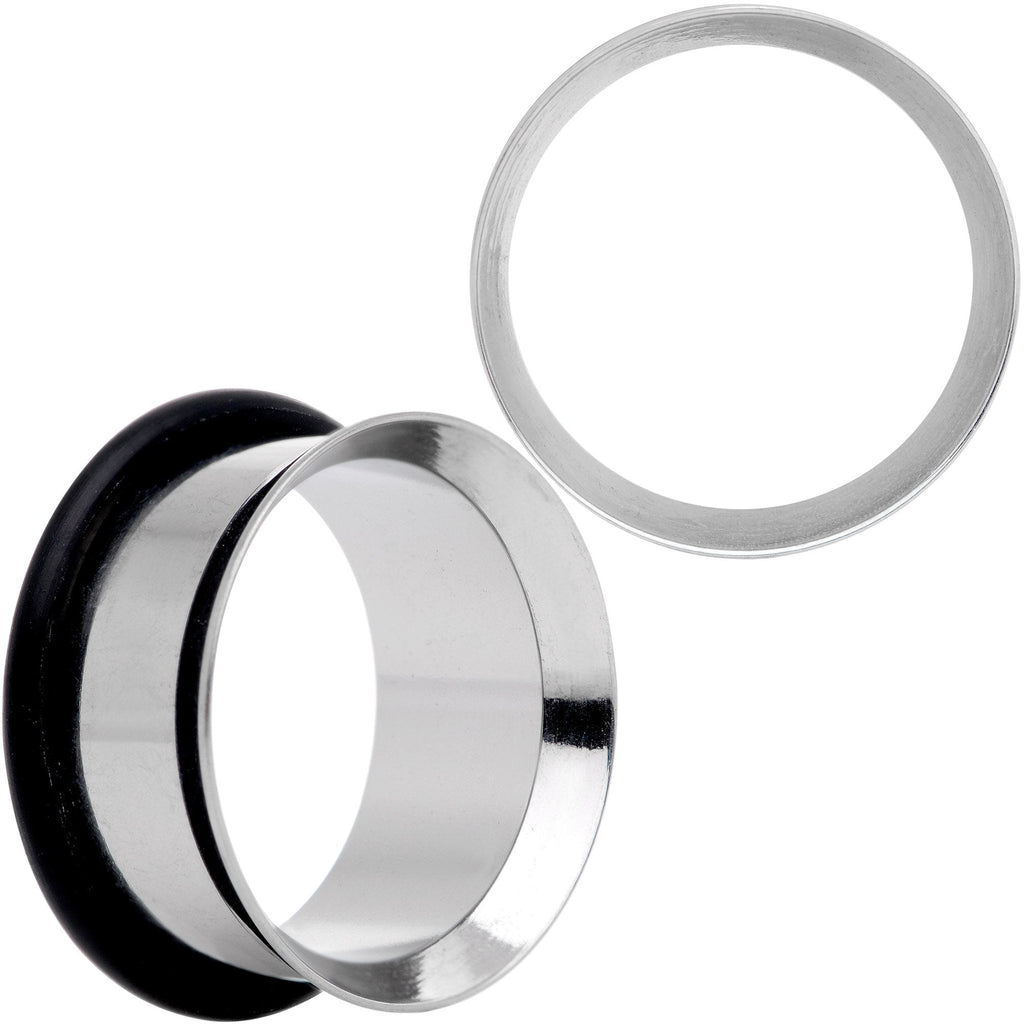 Stainless Steel Single Flare Tunnel Plug Set Available in Sizes  8G to 1