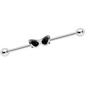 14G Clear Gem 50s Retro Summer Sunglasses Industrial Barbell 38mm