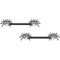 14G 5/8 Clear Gem Black Sexy Heart Spider Barbell Nipple Ring Set