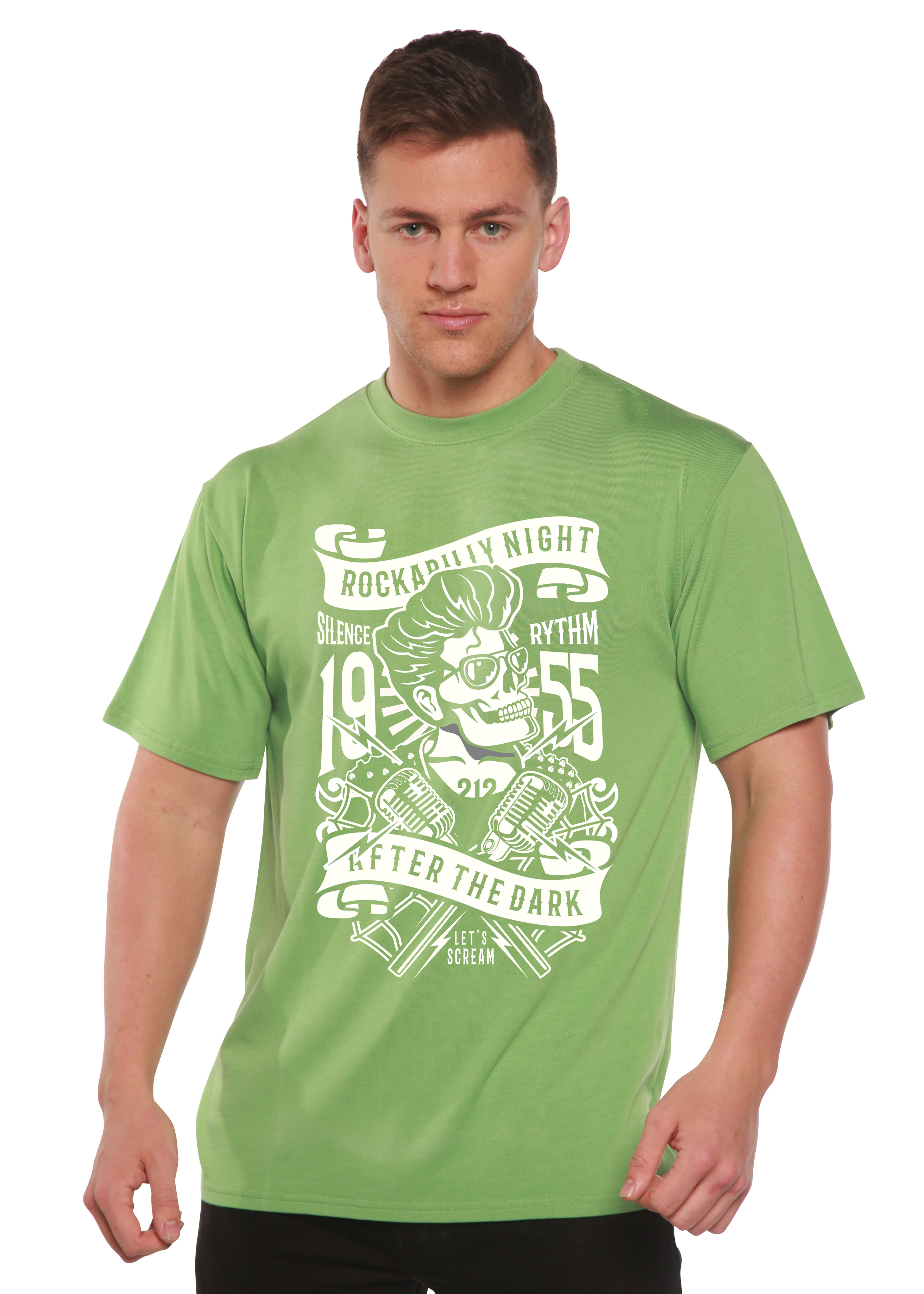 Rockabilly Night Spun Bamboo® Men's Bamboo Viscose/Organic Cotton Short Sleeve Graphic T-Shirt