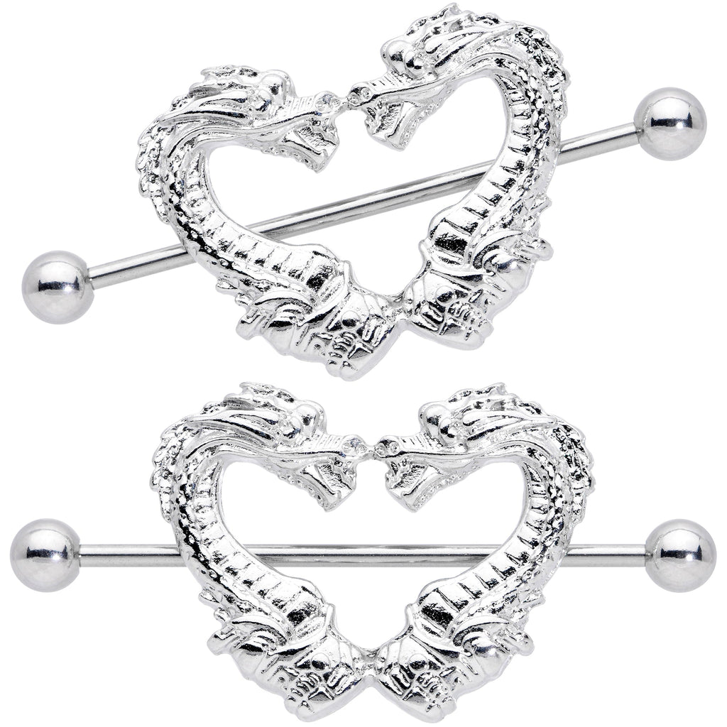 14G 13/16 Dragons Heart Nipple Shield Set