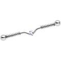 14G Clear Gem Vee Spring Coil Project Bar 38mm