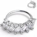 20G 5/16 Princess Cubic Zirconia Bendable Hoop