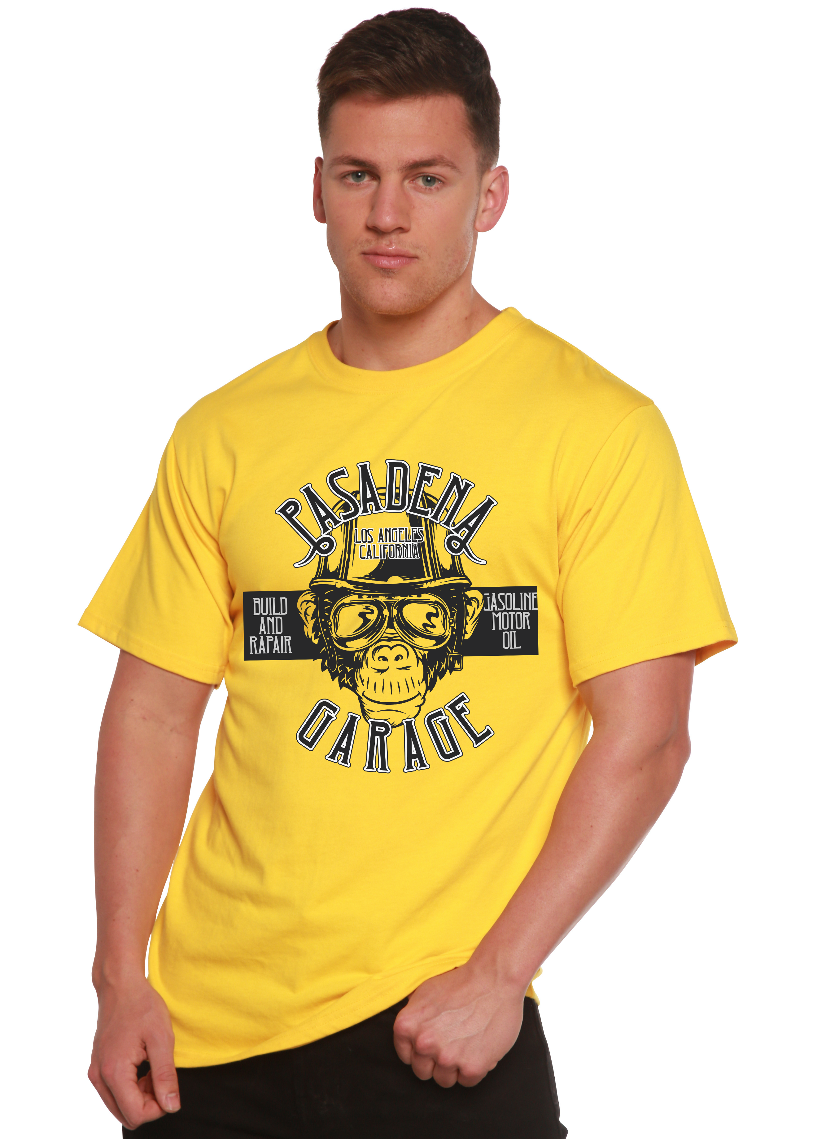 Pasadena Garage Men's Bamboo Viscose/Organic Cotton Short Sleeve Graphic T-Shirt