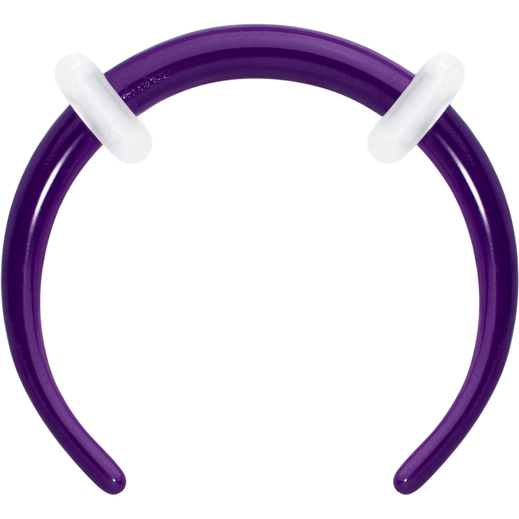 Stainless Steel Crescent Pincher Septum Ring - 14G and 16G