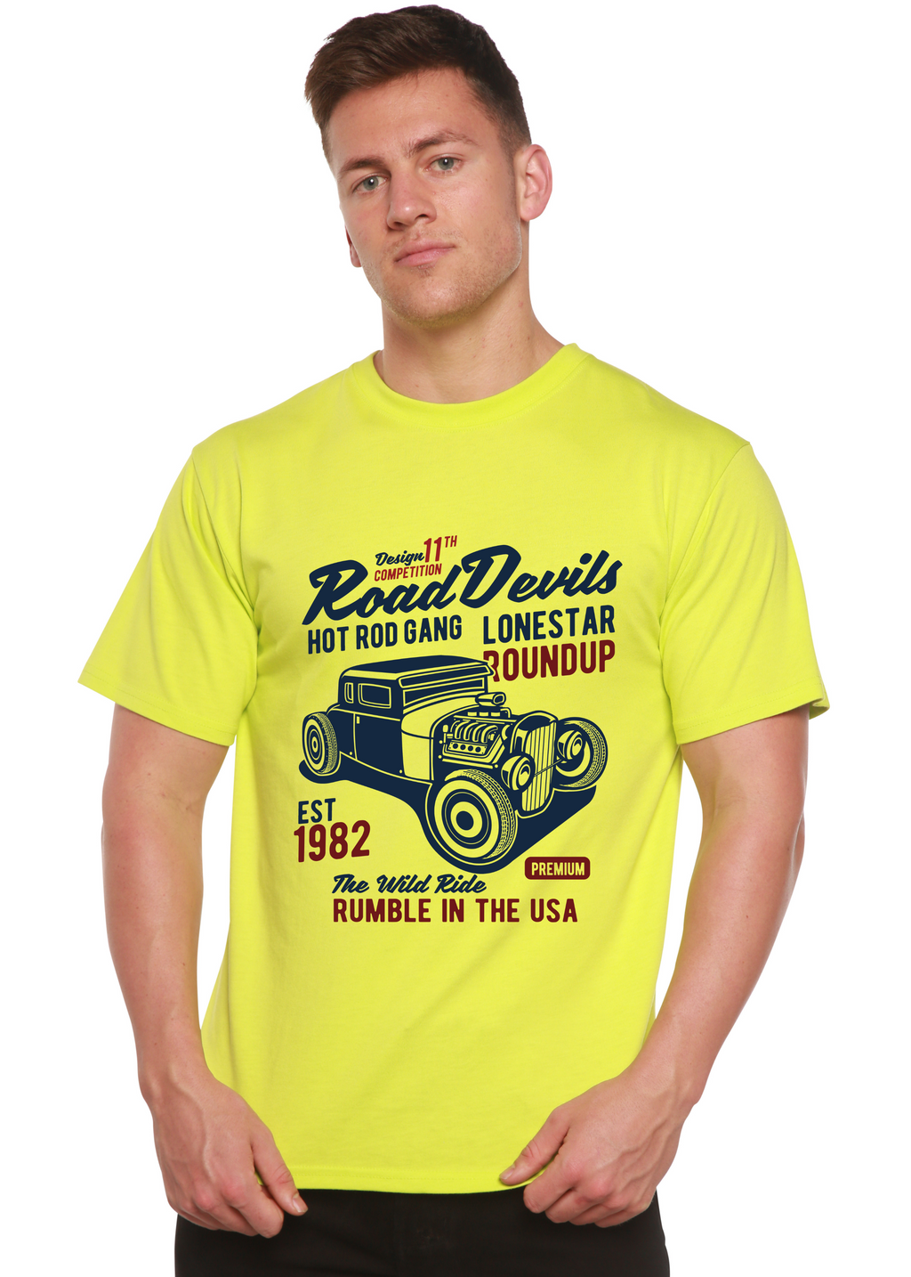 Road Devils Spun Bamboo® Men's Bamboo Viscose/Organic Cotton Short Sleeve Graphic T-Shirt