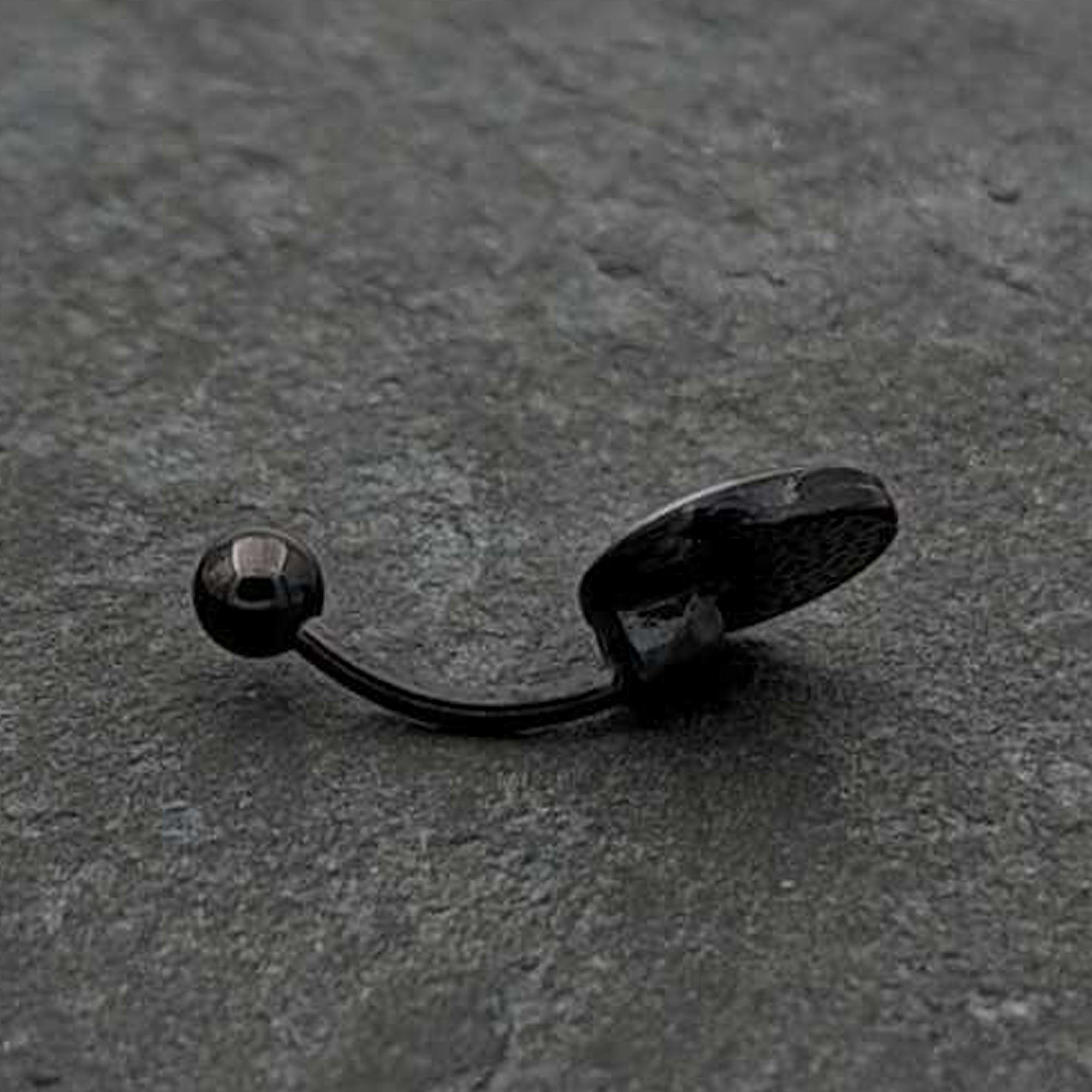 Black Glow in the Dark Radioactive Belly Ring by Onyx O