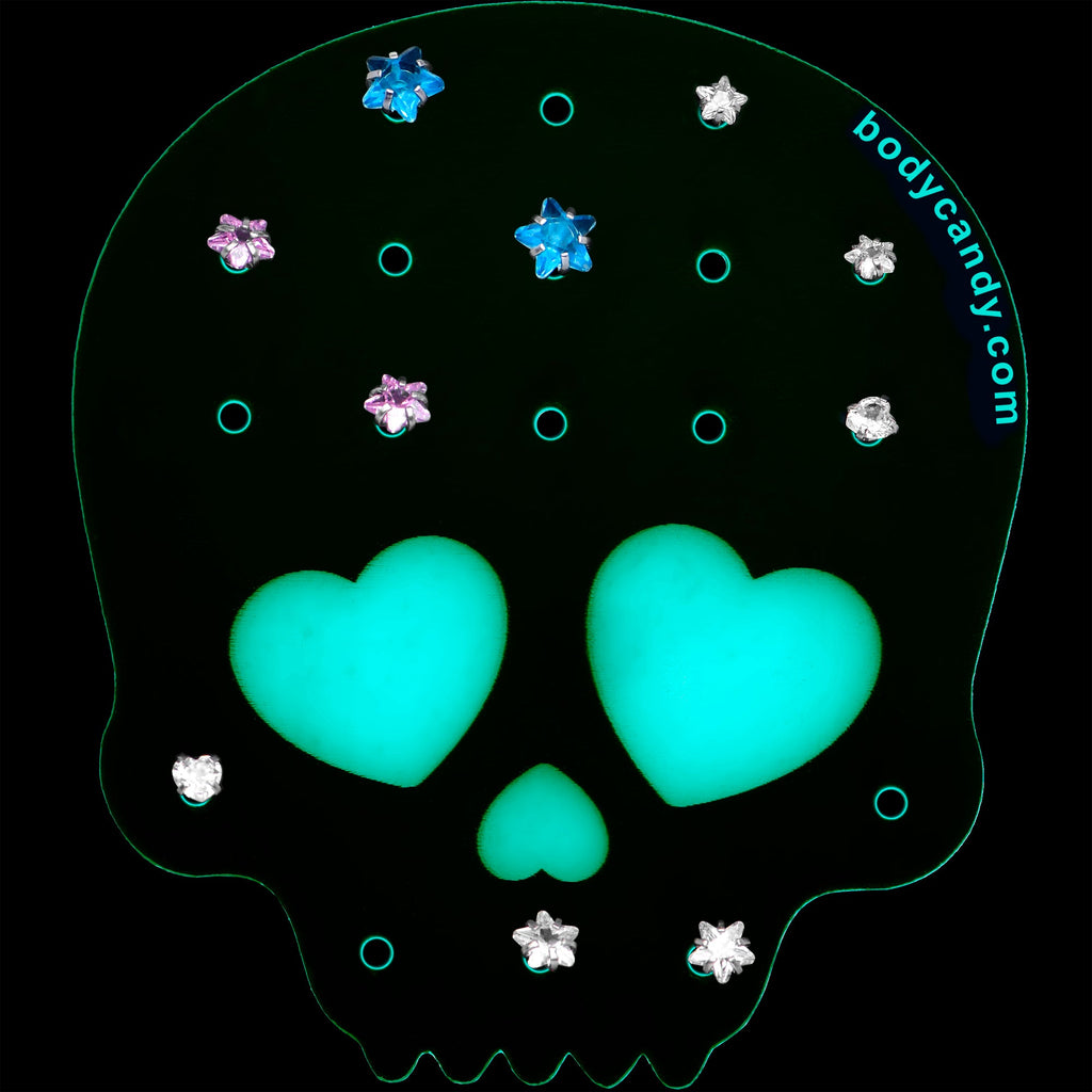 Skull Travel Flat Back Earring Palette