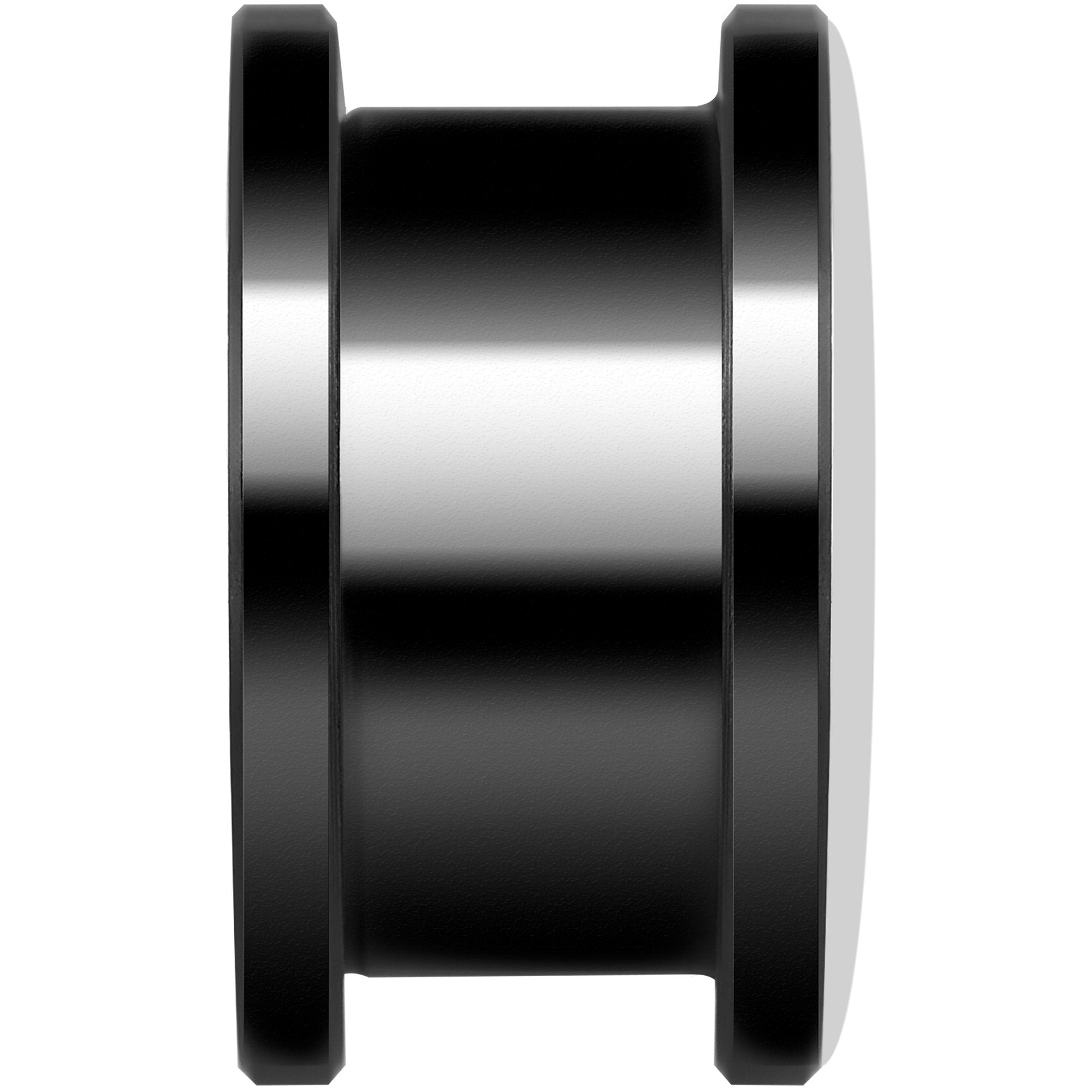 Pink Black Skull Black Anodized Screw Fit Plug Set 5/8