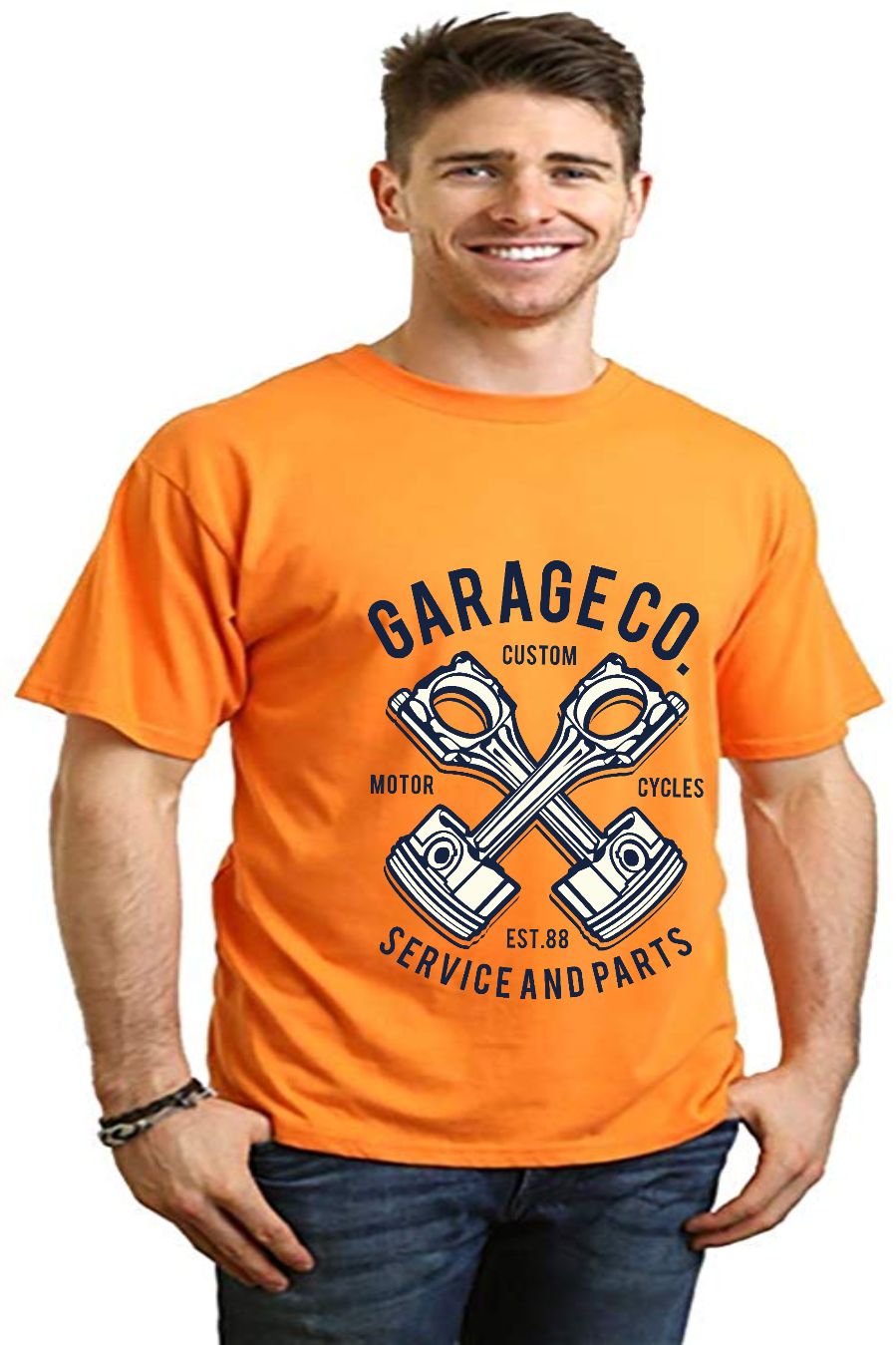 Garage Co Men's Bamboo Viscose/Organic Cotton Short Sleeve Graphic T-Shirt