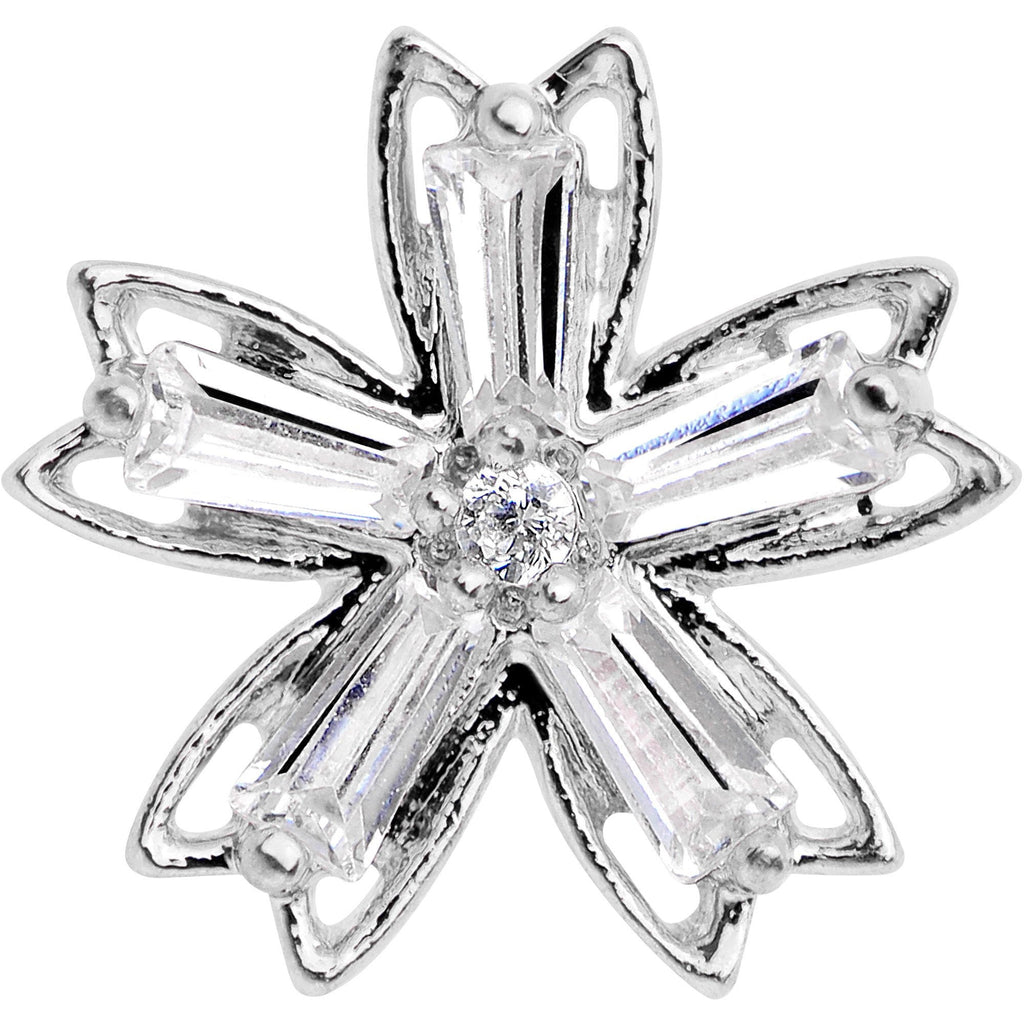 Clear CZ Gem Lil Lily Cartilage Tragus Earring