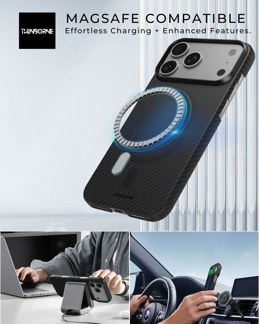 iPhone 17 Pro Max Case - Super Thin | Aramid Fiber | MagSafe - Black